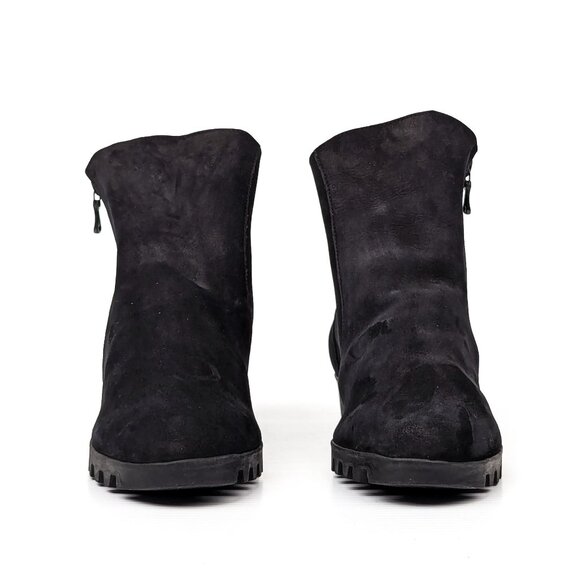 Arche Paris Women Lomhus Black Nubuck Zip Wedge Boots Size 8US EUR39 - Picture 2 of 7
